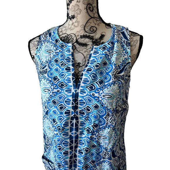LILLY PULITZER Womens Blue Printed Shift Dress Sz 4 - Picture 4 of 7